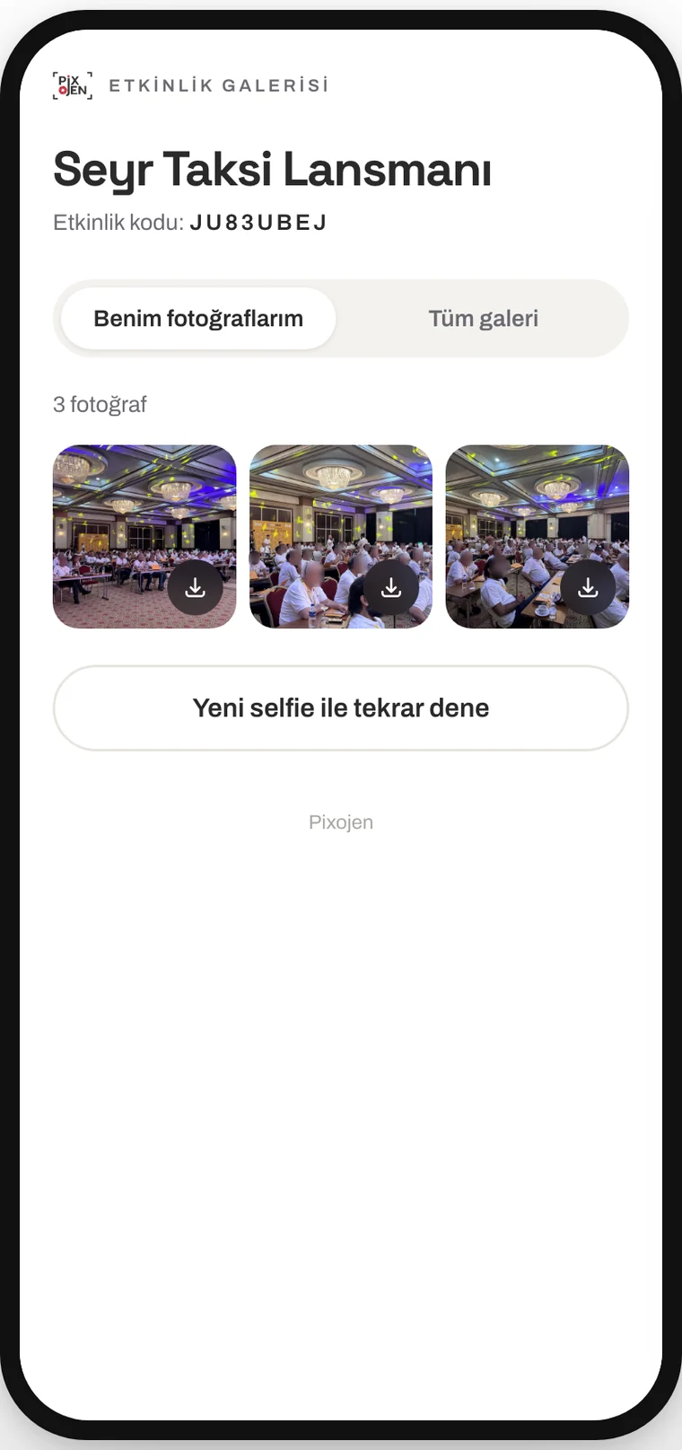 Selfie ile eşleşen fotoğraflar